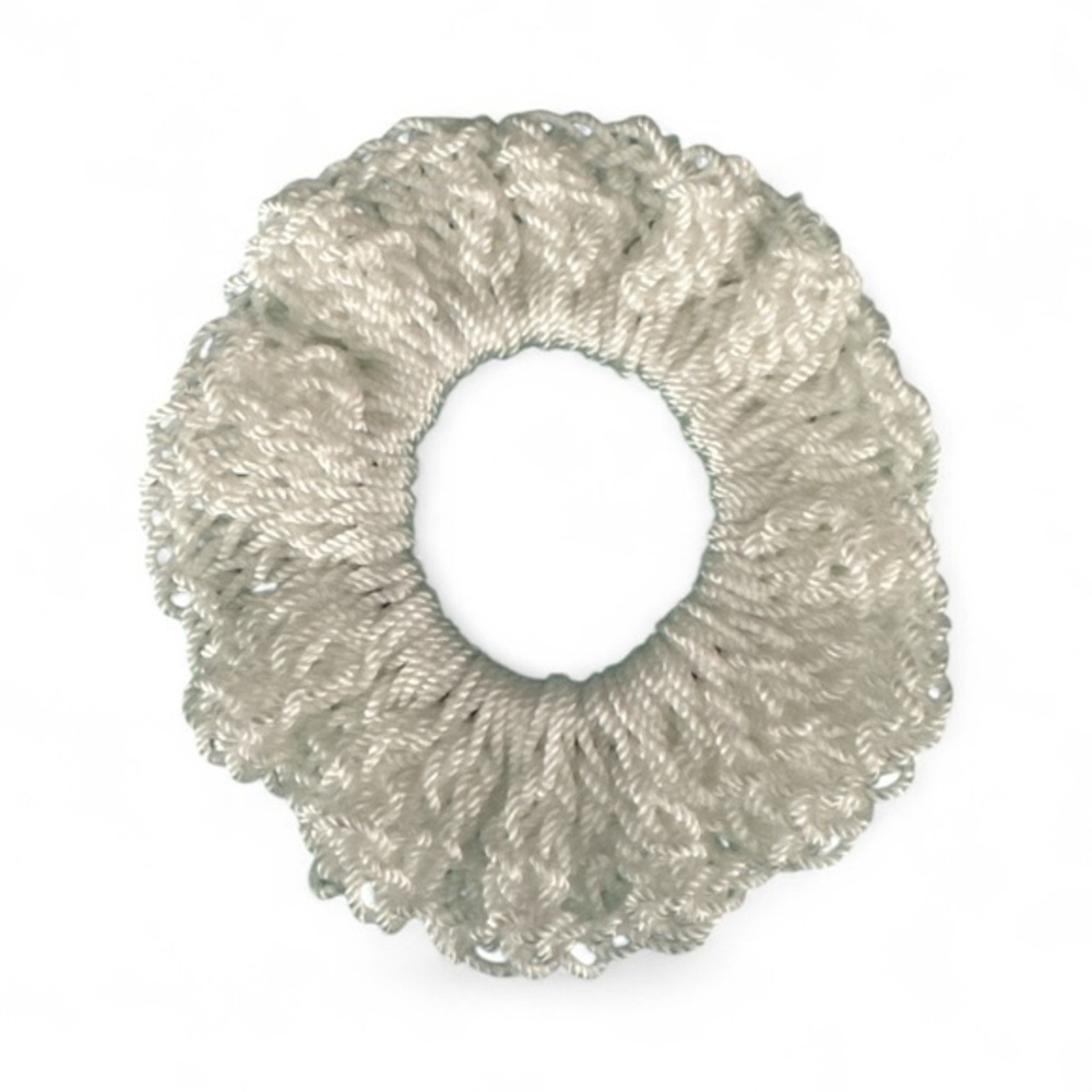 Elegant Cream Hair Scrunchie